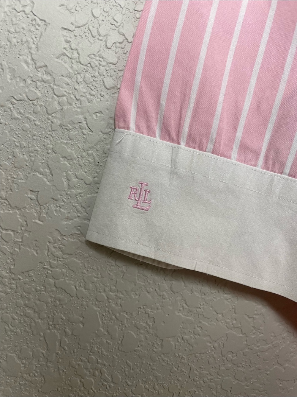 Ralph Lauren 100% Cotton Pink Stripe Dress Shirt w/Contrast Collar Size 2X As Is - Picture 6 of 10